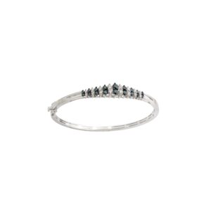 Bangle 1.98Ct White & Blue Diamond <br>PLBA-12548BLU