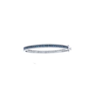 Bangle 2.95Ct White & Blue Diamond <br>PLBA-15913BLU