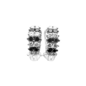 Earring 1.01Ct White & Black Diamond <br>PLE-11311BLK