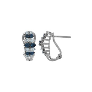 Earring 1.02Ct White & Blue Diamond <br>PLE-11311BLU