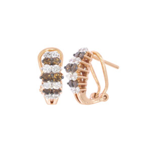 Earring 1.04Ct White & Brown Diamond <br>PLE-11311BRN