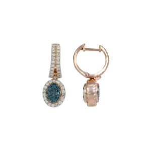 Earring 1.49Ct White & Blue & Brown Diamond <br>PLE-16858NBD