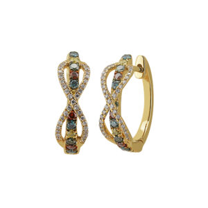 Earring 0.57Ct Multi Diamond <br>PLE-18041MLT
