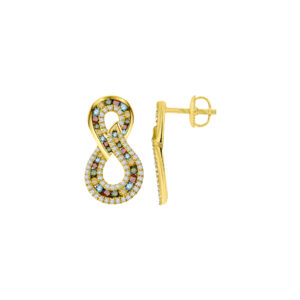 Earring 1.24Ct Multi Diamond <br>PLE-18048MLT