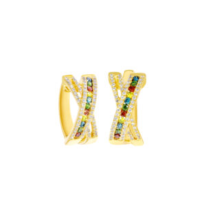 Earring 0.74Ct Multi Diamond <br>PLE-18089MLT