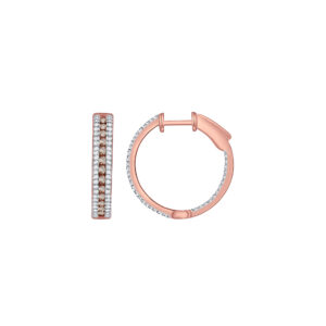 Earring 0.91Ct White & Brown Diamond <br>PLE-18288BRN