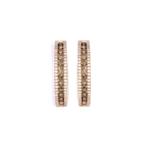 Earring 1.99Ct White & Brown Diamond <br>PLE-18409BRN