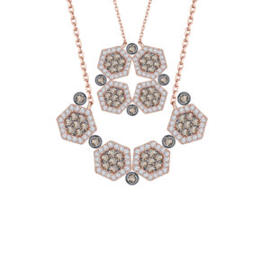 Necklace 1.08Ct White & Brown Diamond <br>PLNL-18413BRN