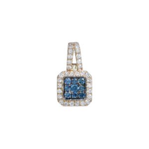 Pendant 0.82Ct White & Blue & Brown Diamond <br>PLP-16855NBD