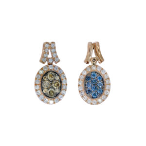 Pendant 0.86Ct White & Blue & Brown Diamond <br>PLP-16857NBD