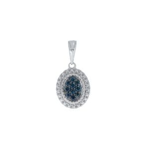 Pendant 0.14Ct White & Blue Diamond <br>PLP-17602BLU
