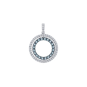 Pendant 1.51Ct White & Blue Diamond <br>PLP-17944BLU