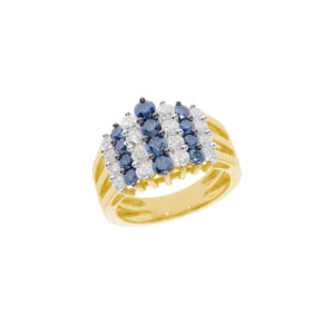 Ring 1.97Ct White & Blue Diamond <br>PLR-06017BLU