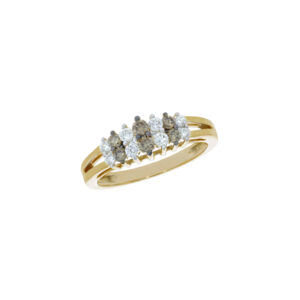 Ring 0.51Ct White & Brown Diamond <br>PLR-11734BRN