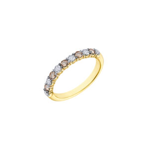 Ring 0.48Ct White & Brown Diamond <br>PLR-12921WBR