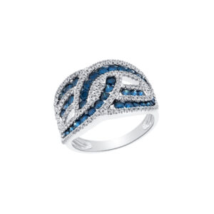 Ring 1.69Ct White & Blue Diamond <br>PLR-14950BLU