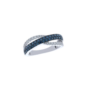 Ring 0.81Ct White & Blue Diamond <br>PLR-15923BLU