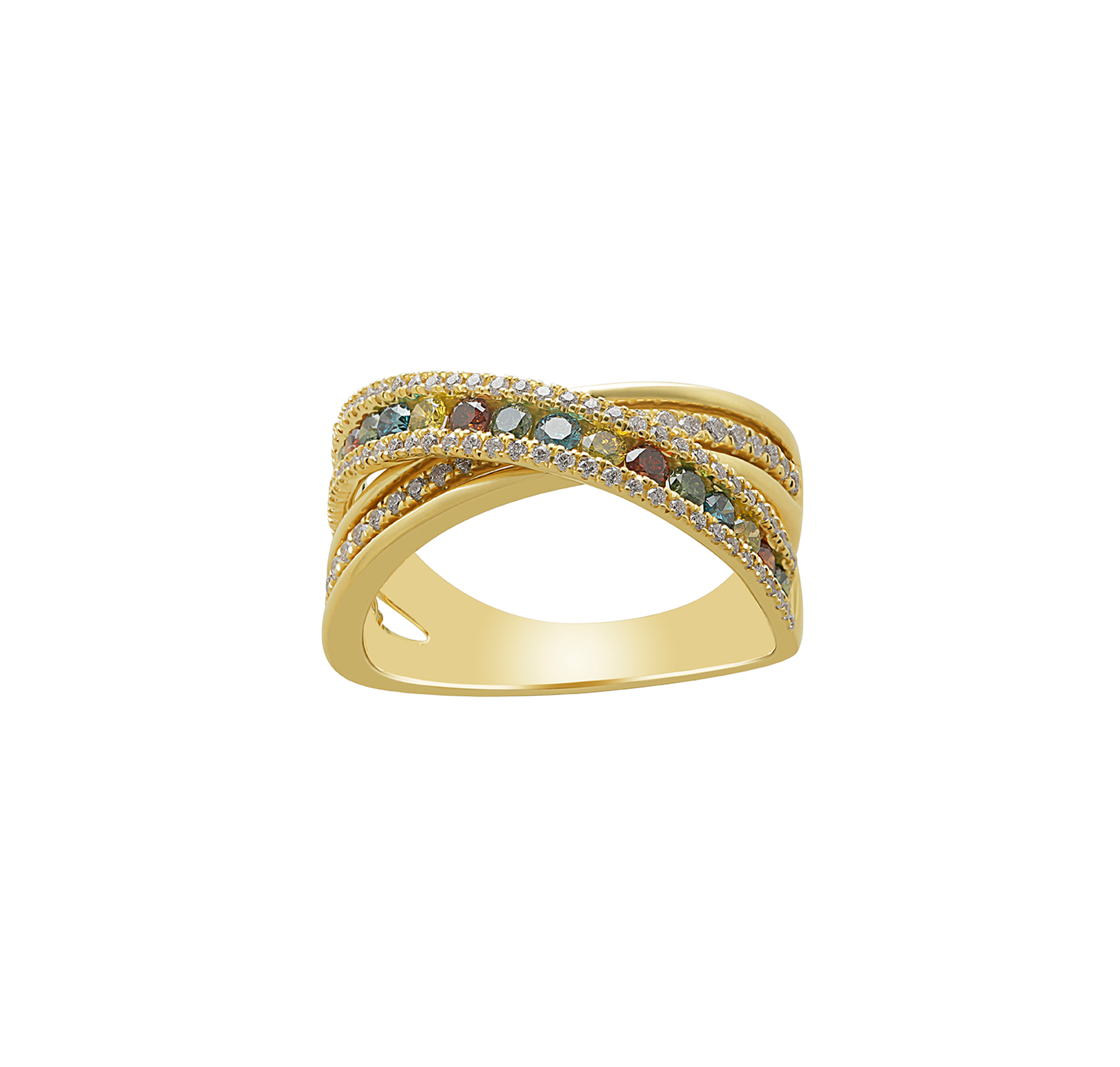 Ring 0.96Ct Multi Diamond PLR-18087MLT - Jewels & Diamonds