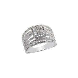 Ring 0.96Ct White Diamond <br>PLR-18259WHT
