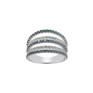 Ring 1.24Ct White & Blue Diamond <br>PLR-18272BLU