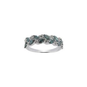 Ring 1.45Ct White & Blue Diamond <br>PLR-18290BLU